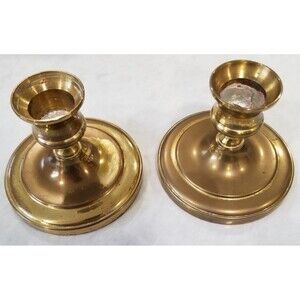 Vintage Baldwin 3" brass candleholders